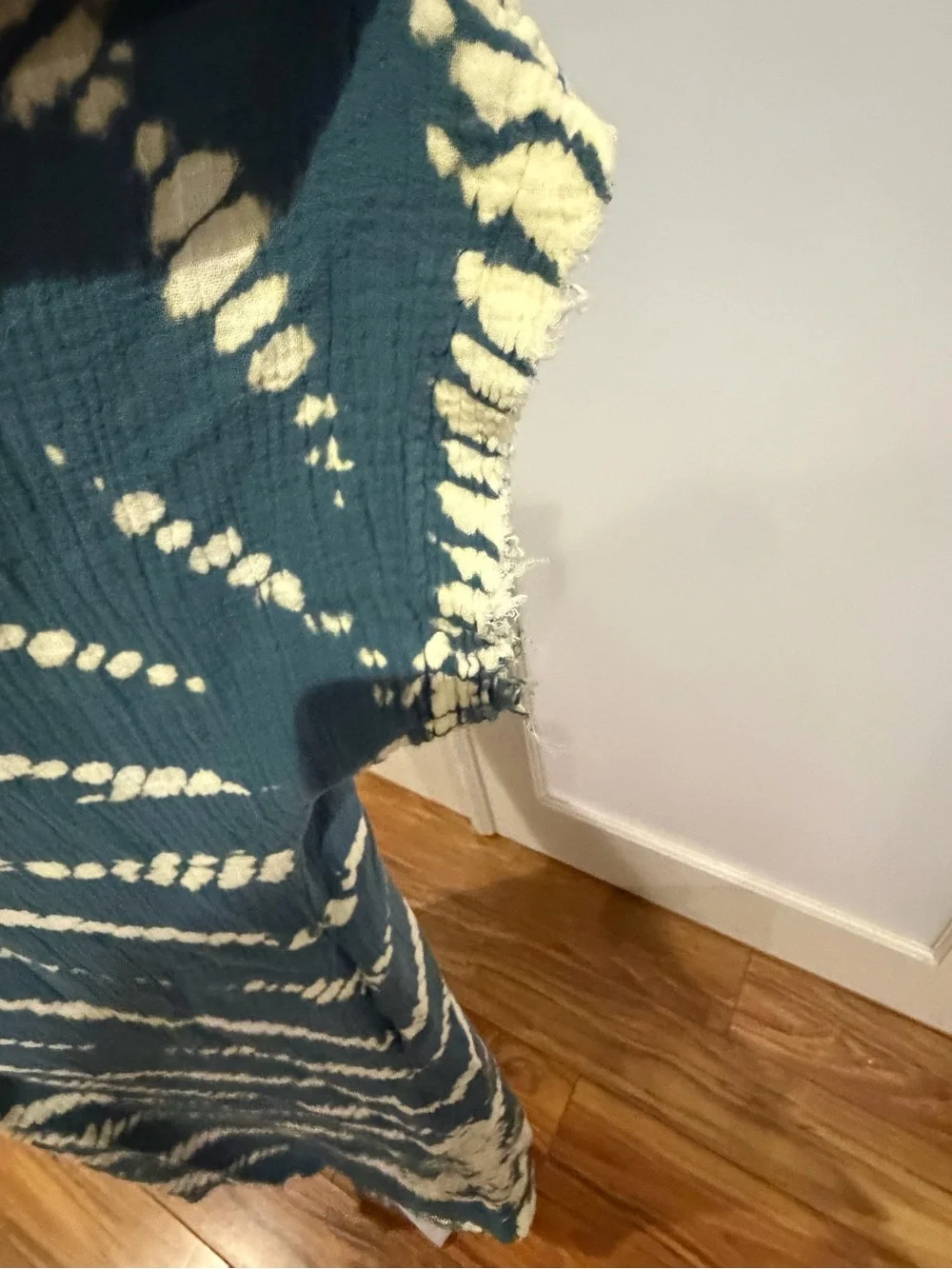 Young Fabulous & Broke Teal and Cream Tie-Dye Midi Dress